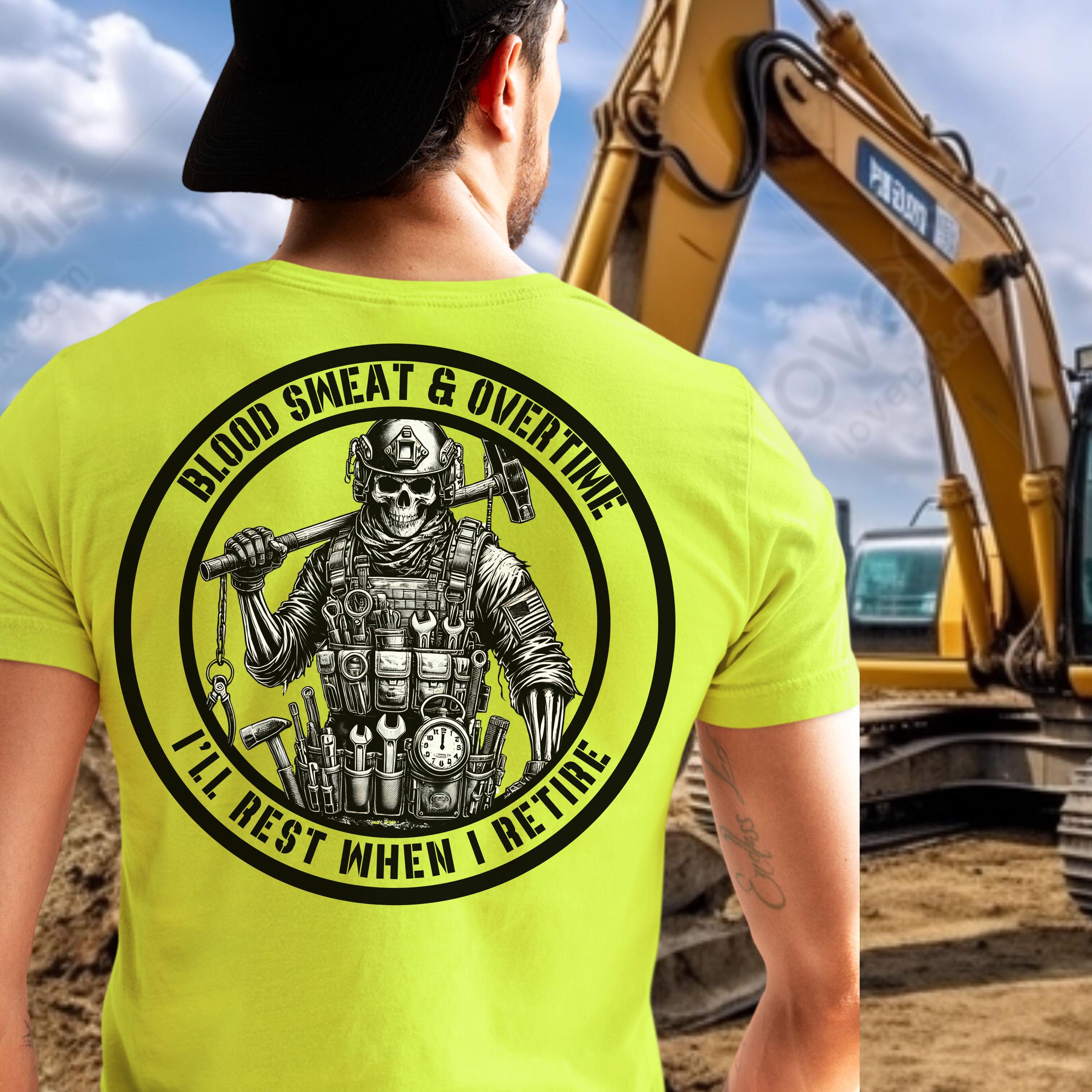 Tactical Skeleton Hi-viz Safety Shirt: Blue Collar