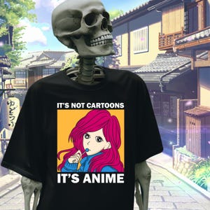 To nie są kreskówki, to jest koszulka z anime | Fajna koszulka w stylu mangi Zabawna odzież uliczna Otaku Prezent dla fana anime Idealna koszulka dla prawdziwych miłośników anime z humorem anime