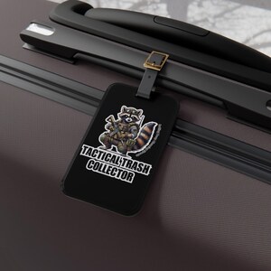 Tactical Raccoon Luggage Tag: Military Baggage ID