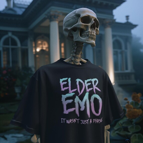 Camiseta clásica con vibraciones emo para ancianos Camiseta de