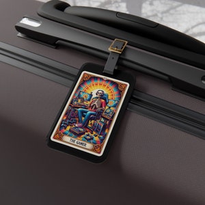 Étiquette de bagage de carte de tarot de joueur - accessoire de voyage unique pour les PC et les joueurs de vidéo