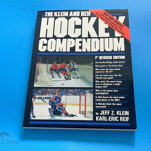Vintage 1988 Klein and Reif Hockey Compendium 1st Revised Edition Sports Statistics NHL History Book | Hockey collectors book vintage hockey