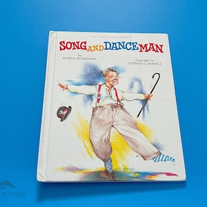 Song and Dance Man by Karen Ackerman 1988 Vintage Hardcover Weekly Reader Book Club Illustrated Gammell vintage kids book retro kids story