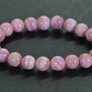 Peruvian Pink Opal Bracelet: Natural Gemstone Healing Crystal