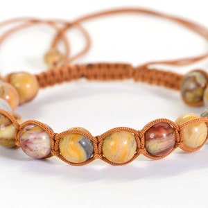 Crazy Lace Agate Shamballa Bracelet: Men&#39;s Crystal Healing Bracelet
