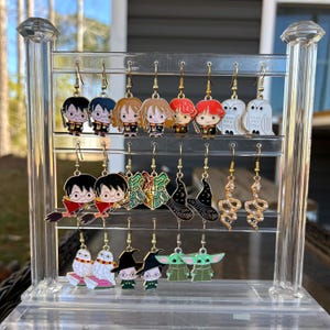 Enamel Charm Earrings - Cartoon Character Harry Potter Hogwarts Disney Earrings