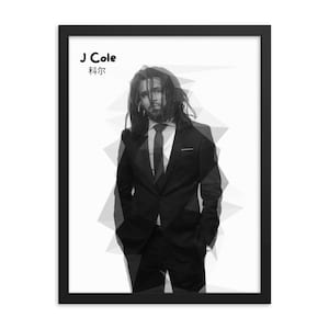 J Cole Poster, Black and White, Instant Digital Download, J Cole Fan Wall Art Decoration