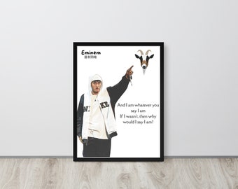 Eminem Poster, Slim Shady, Instant Digital Download, Eminem Lyrics Wall Art Decor