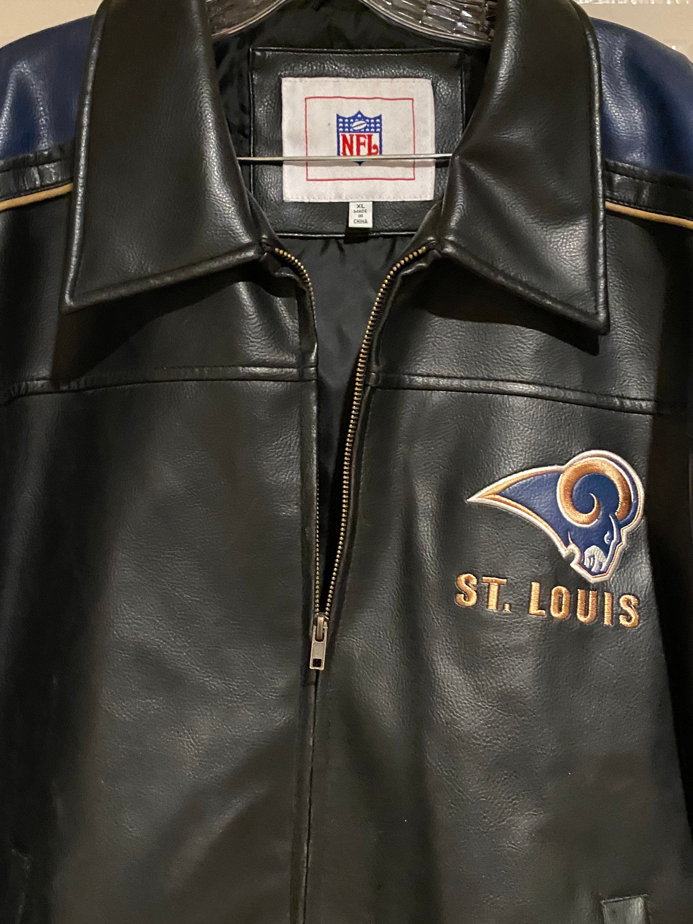 史上一番安い 【美品】NFL ST.LOUIS RAMS フェイクレザー スタジャン