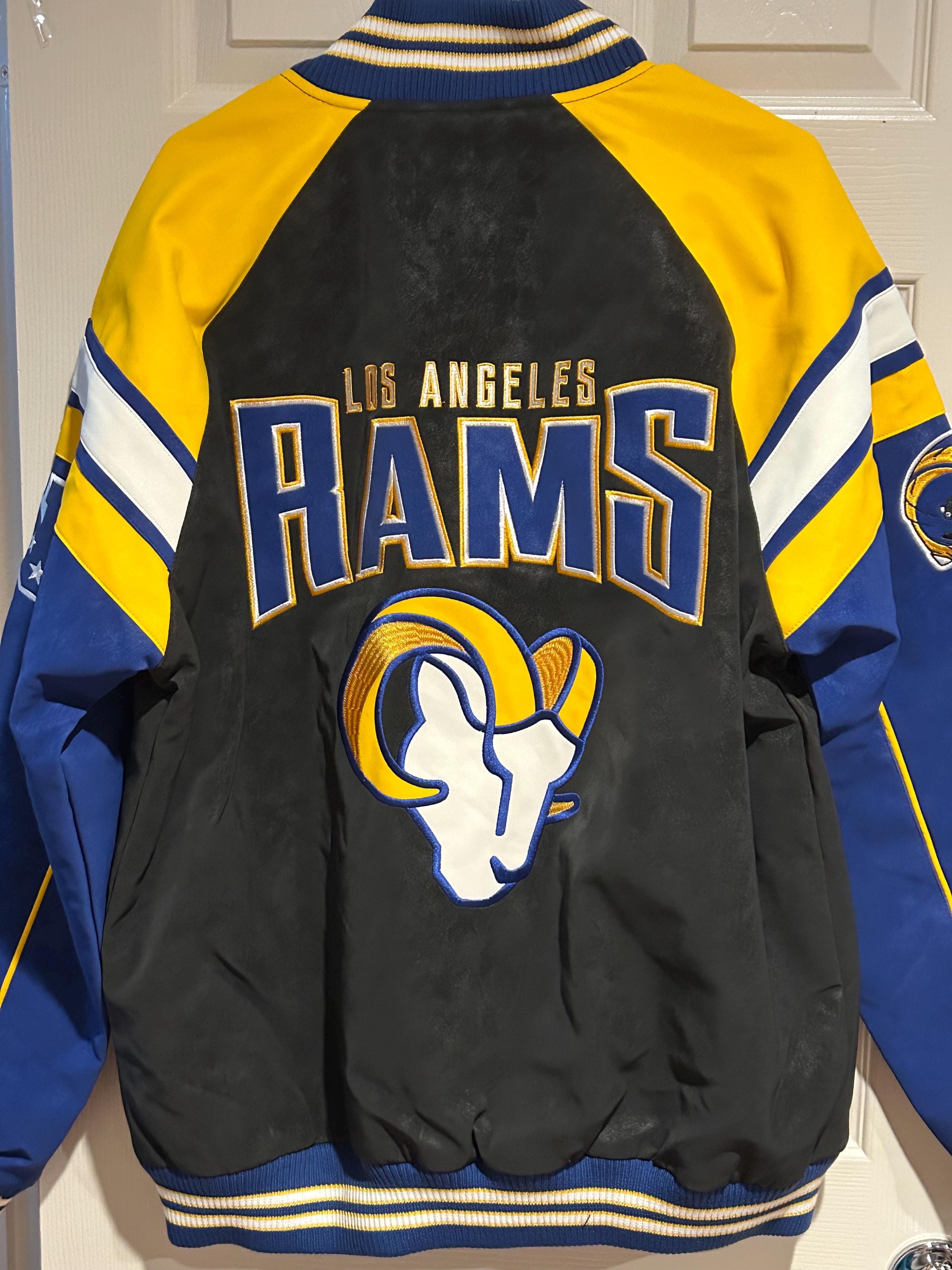 Los Angeles Rams Jacket, NFL Football Apparel, Faux Leather
