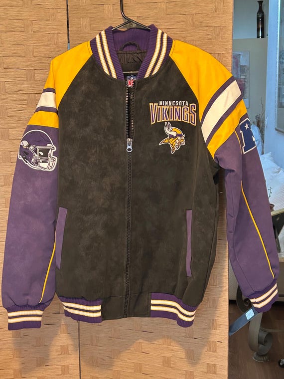 Minnesota Vikings NFL Team Apparel Suede N Faux Leather Material