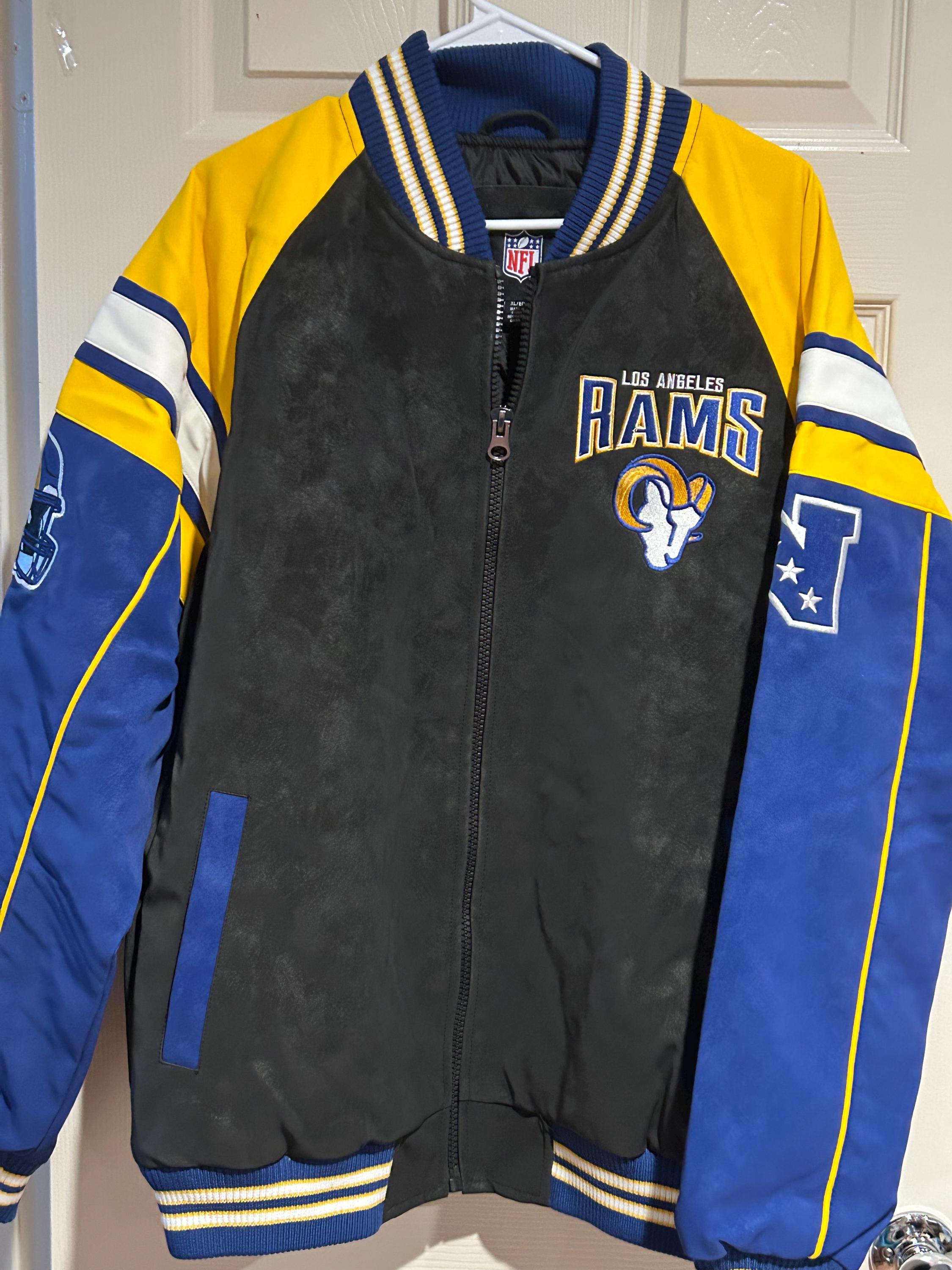Los Angeles Rams Jacket, NFL Football Apparel, Faux Leather
