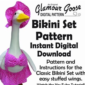 Digital Porch Goose Bikini Pattern Instant Digital Download