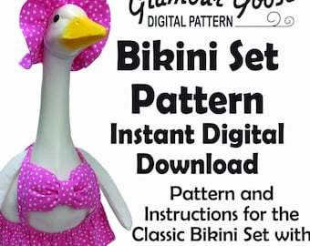 Digital Porch Goose Bikini Pattern Instant Digital Download
