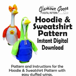 Digital Goose Clothes Pattern, Hoodie & Sweatshirt Instant Download
