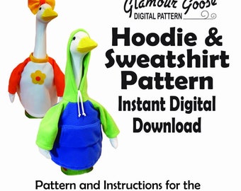 Digital Goose Clothes Pattern, Hoodie & Sweatshirt Instant Download