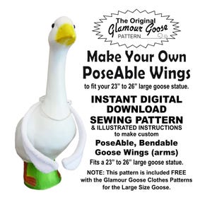 Digitale Gans mit beweglich Flügeln Schnittmuster: 23-26 "Gans