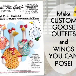 Goose Clothes Pattern for SHIRT DRESS & PoseAble Wings