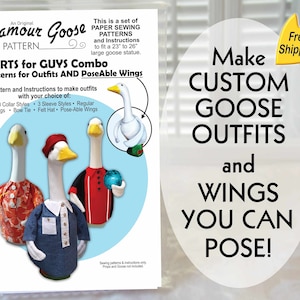 Goose Clothes Pattern: SHIRTS for GUYS & PoseAble Wings