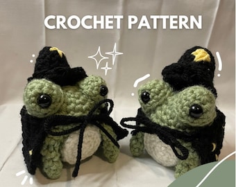 Schema all'uncinetto per peluche a forma di rana maga: adatto ai principianti (schema PDF)