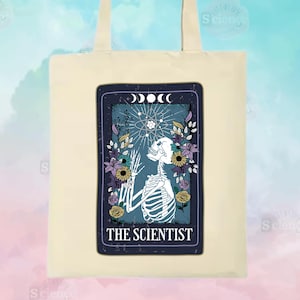 Sac fourre-tout carte de tarot floral The Scientist