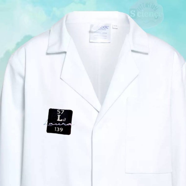 Personalised Iron-On Patch for Lab Coat etc