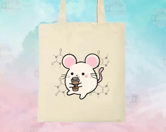 Lab Rate Coffee Caffeine Molecule Tote Bag