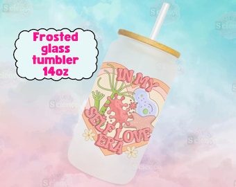 Self Love Era Asexual Organisms Frosted Glass Tumbler