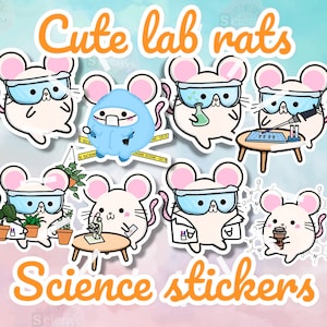 Lab Rat Cute Science Stickers