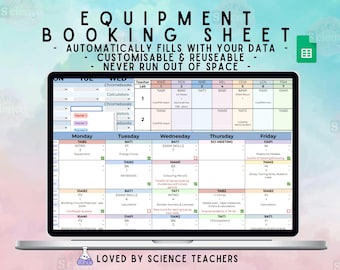 Equipment Booking Sheet for Science Teachers | Google Sheets Template
