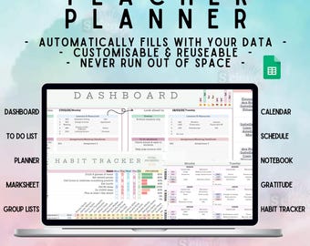 Digital Planner for UK Teachers | Google Sheets Template for All Subjects, Ideal for Science Teachers