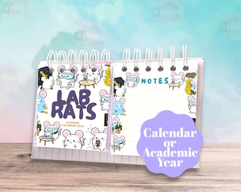 Lab Rats Desk Calendar and Notepad