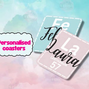Elements Coaster - Science/Chemisty (personalised)