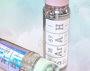 Elements Water Bottle- Science/Chemisty (personalised)