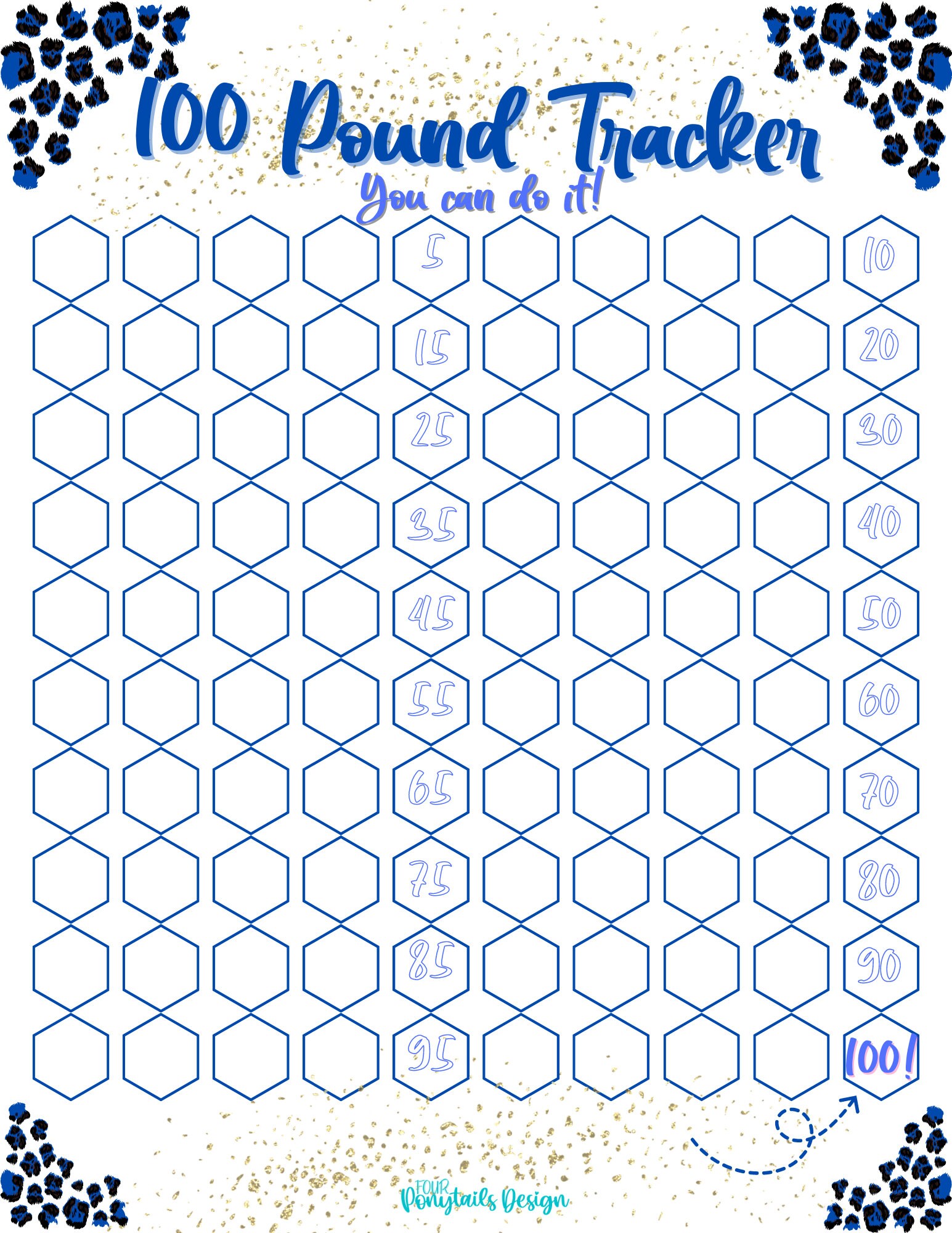 100 Pound Tracker Weight Loss Tracker Digital Weight Loss Tracker Etsy