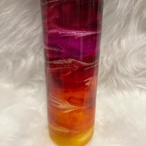 Custom glitter/mica swirl, personalized tumbler with slide lid and straw, personalized custom order tumbler