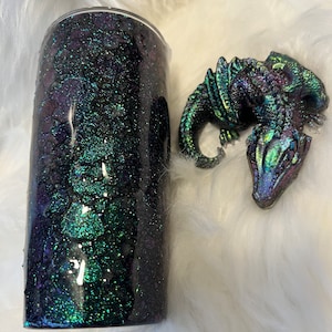 Dragon skin tumbler, Textured tumbler, dinosaur skin tumbler, color shift dragon skin tumbler