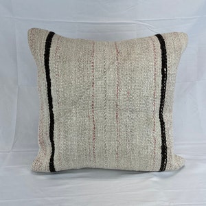 20 x 20 Hemp Pillow , Hemp Cushion , Hemp Pillow , Hemp Pillows , Turkish Pillow , Natural Hemp , Hemp Cushion Cover , Organic Pillow