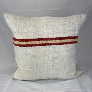 20 x 20 Hemp Pillow , Hemp Cushion , Hemp Pillow , Hemp Pillows , Turkish Pillow , Natural Hemp , Hemp Cushion Cover , Organic Pillow