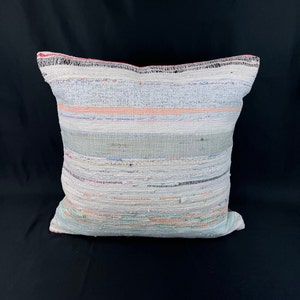 Turkish Kilim Pillow, 20 x 20 Pillow, Oushak Pillow, Lumbar Pillow, Kilim Cushion Cover, Organic Pillow Cover, Turkish Pillow, Throw Pillow