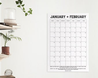 January + February 2023  Poster Calendar
