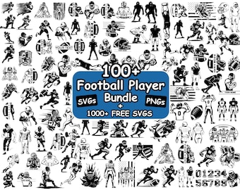 Jugador de fútbol SVG PNG, Fútbol personalizado PNG, Jugador de fútbol SVG personalizado, Paquete de jugadores de fútbol SVG, Fútbol SVG, Temporada de fútbol SVG