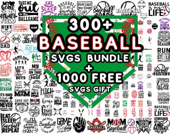 Paquete SVG de béisbol: diseños para mamá, hermana y papá (descarga digital)