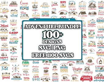 Adventure bundle svg | tree svg | camping svg | nature svg | mountain svg | travel svg | Mountain Design | hiking svg | wanderlust svg