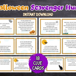 Caça ao tesouro de Halloween para crianças, jogos de festa de Halloween, caça ao tesouro interna e externa, jogos imprimíveis de Halloween para crianças caça ao tesouro
