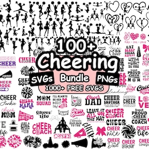 Cheer Svg Bundle, Cheerleading Svg, Cheer svg, Cheer Squad svg, Cheerleader Svg Silouette, Cheerleader Png, Cheer Svg Cut Files for Cricut