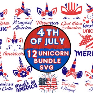 4 de julio Unicorn Svg Bundle, Four Of July Unicorn Svg Png, Independence Day Svg, Patriotic Svg, America Svg, USA Svg, Patriotic Unicorn