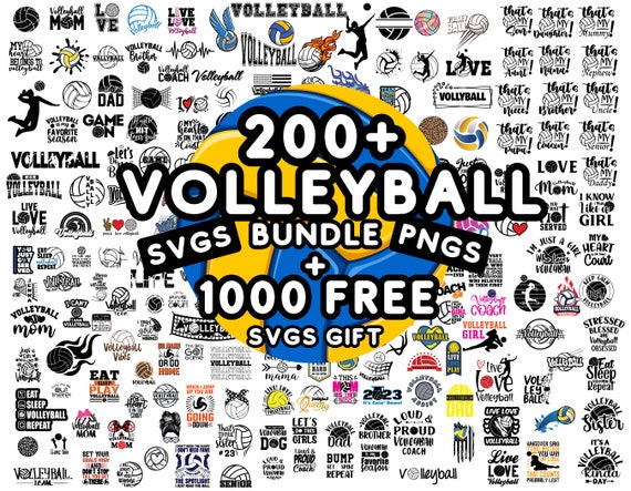 Volleyball SVG PNG Bundle, Volleyball Svg Bundle, Volleyball Silhouette, Volleyball Outline, Volleyball Player SVG, Volleyball Mom Svg Png