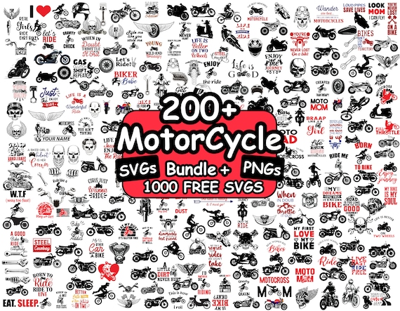 Motorcycle Svg bundle, Bike svg, Motorcycle png, Motorcycle Quotes Svg, Motorcycle Clipart, Biker Svg Bundle, Vintage Motorbike Silhouette
