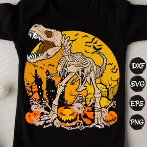 Dinossauro de Halloween Svg, Spookysaurus svg, família de dinossauros svg, Design de camisa Svg de abóbora de dinossauro, T-Rex engraçado svg Abóbora Svg, Dino de Halloween